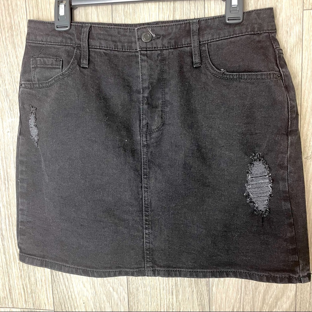 Mossimo black jean skirt